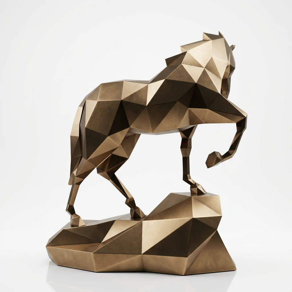 Grande Sculpture Origami Cheval