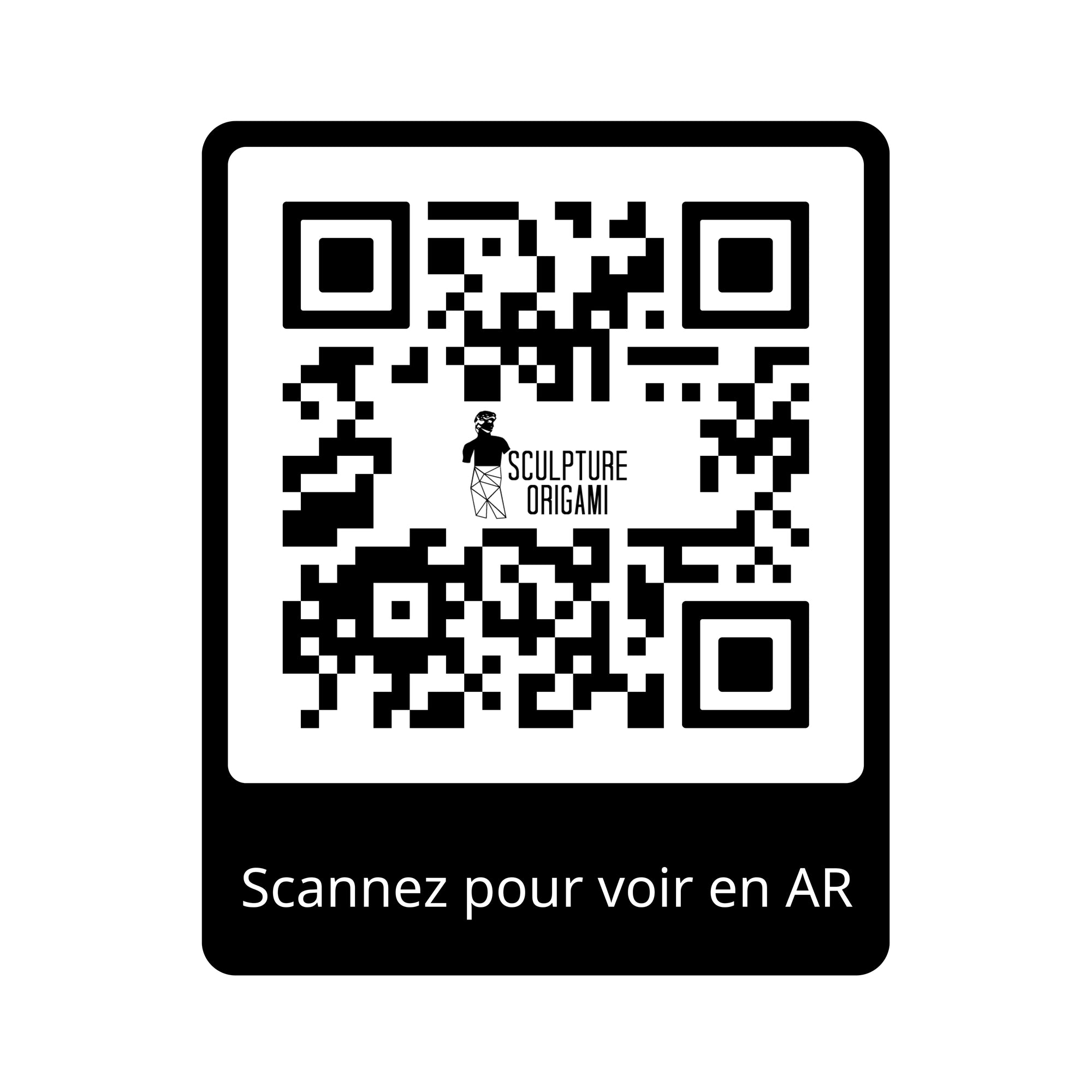 Grande Sculpture cheval Polygone Origami En Laiton