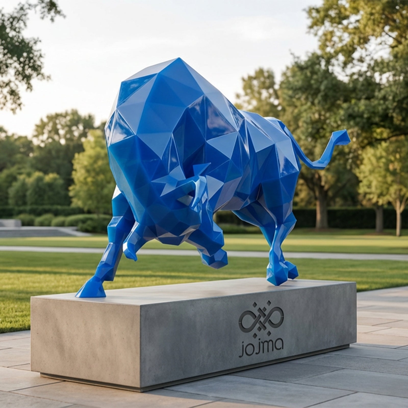Sculpture taureau en acier corten