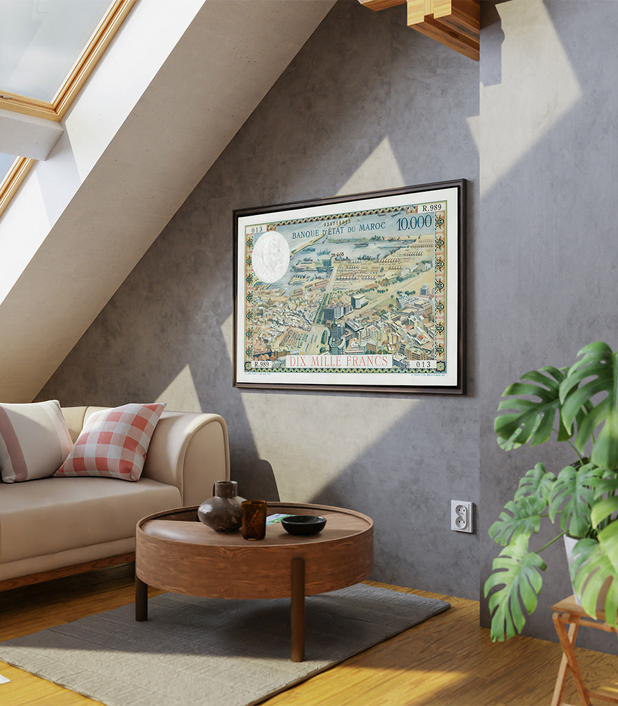 Tableau décoratif Dix Mille Francs Marocains