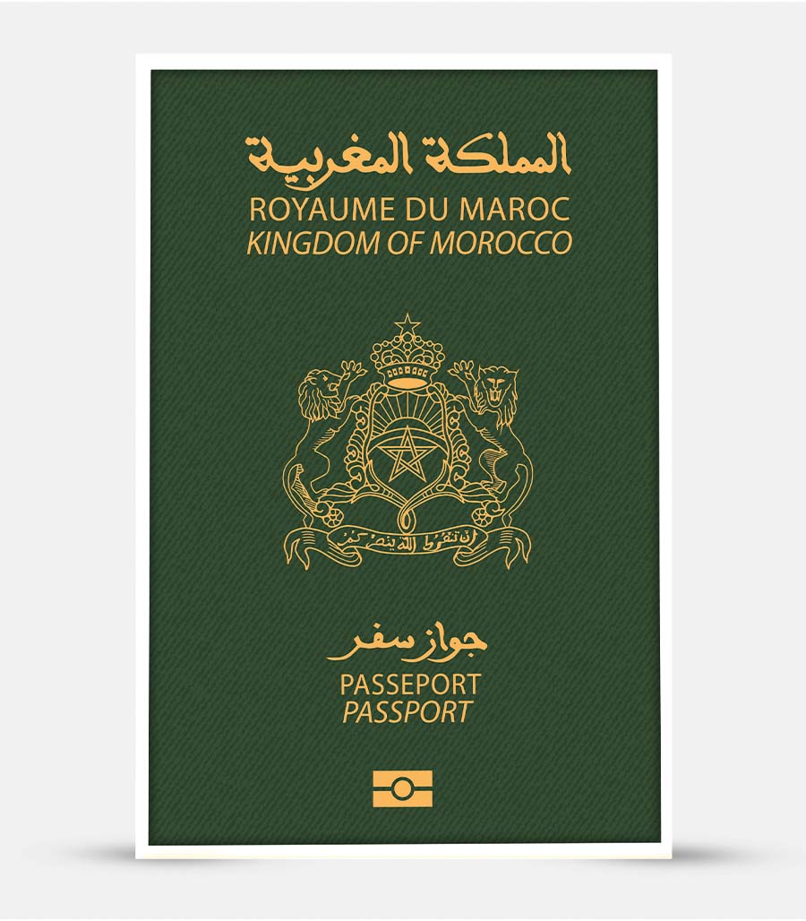 TABLEAU DÉCORATIF  Moderne De Passeport Marocaine