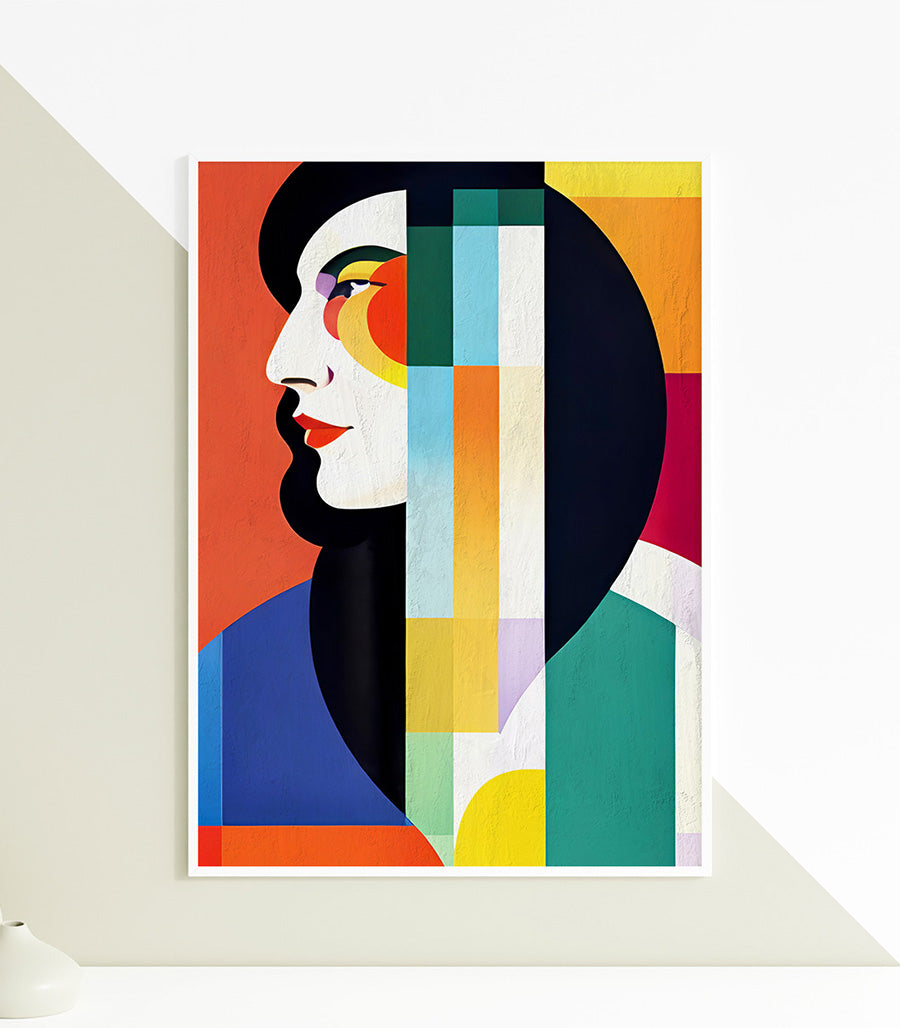 Tableau décoratif cubisme scène moderne