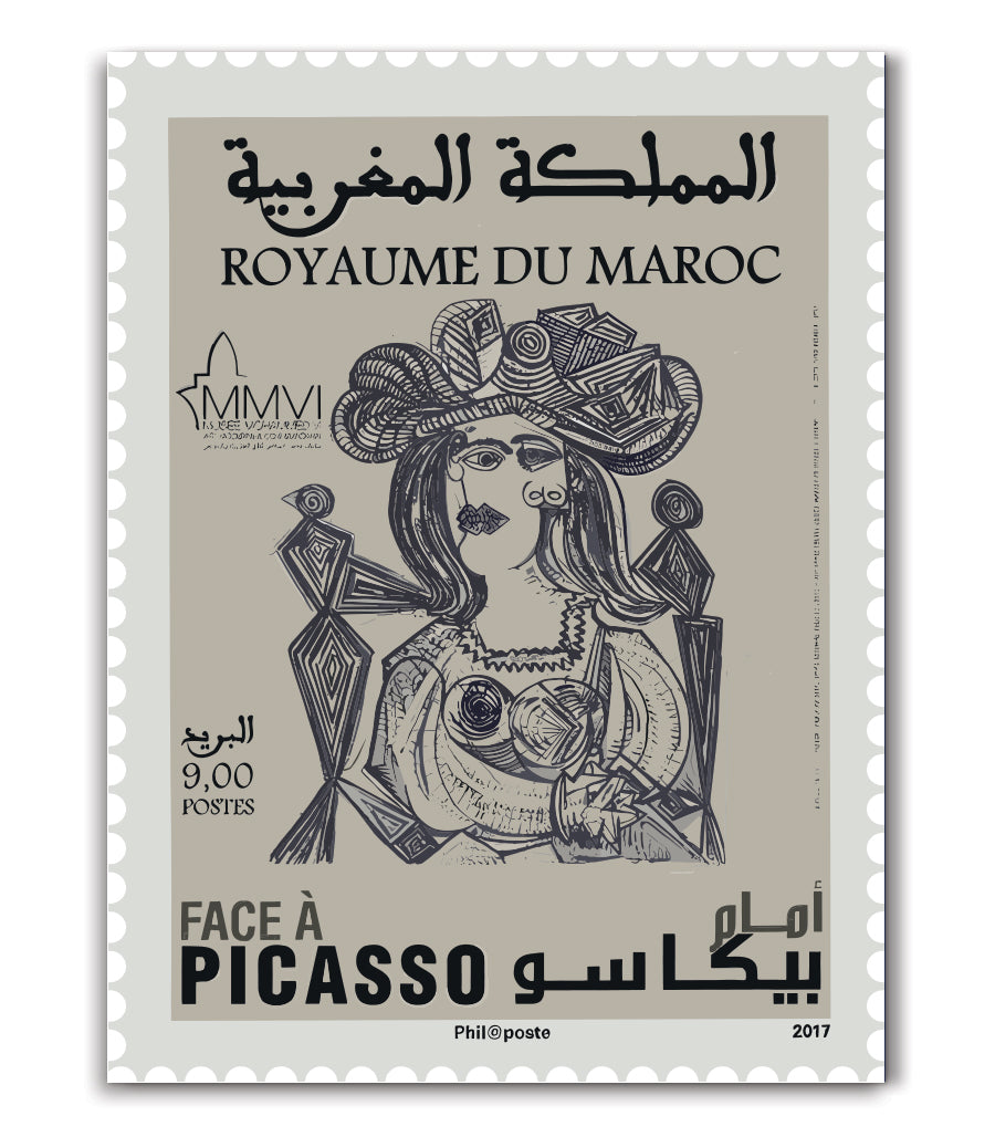 Timbre d'Art Cubiste Inspiré par Picasso