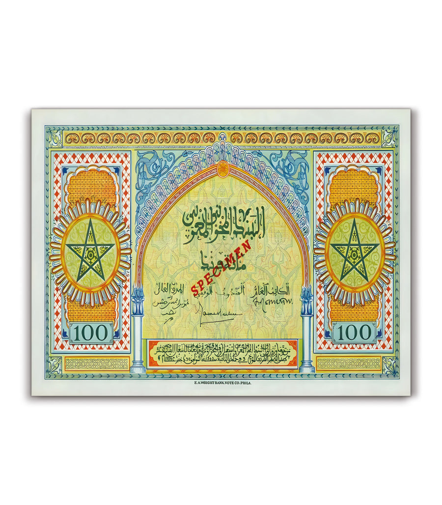 Tableau décoratif Specimen de Cent Francs