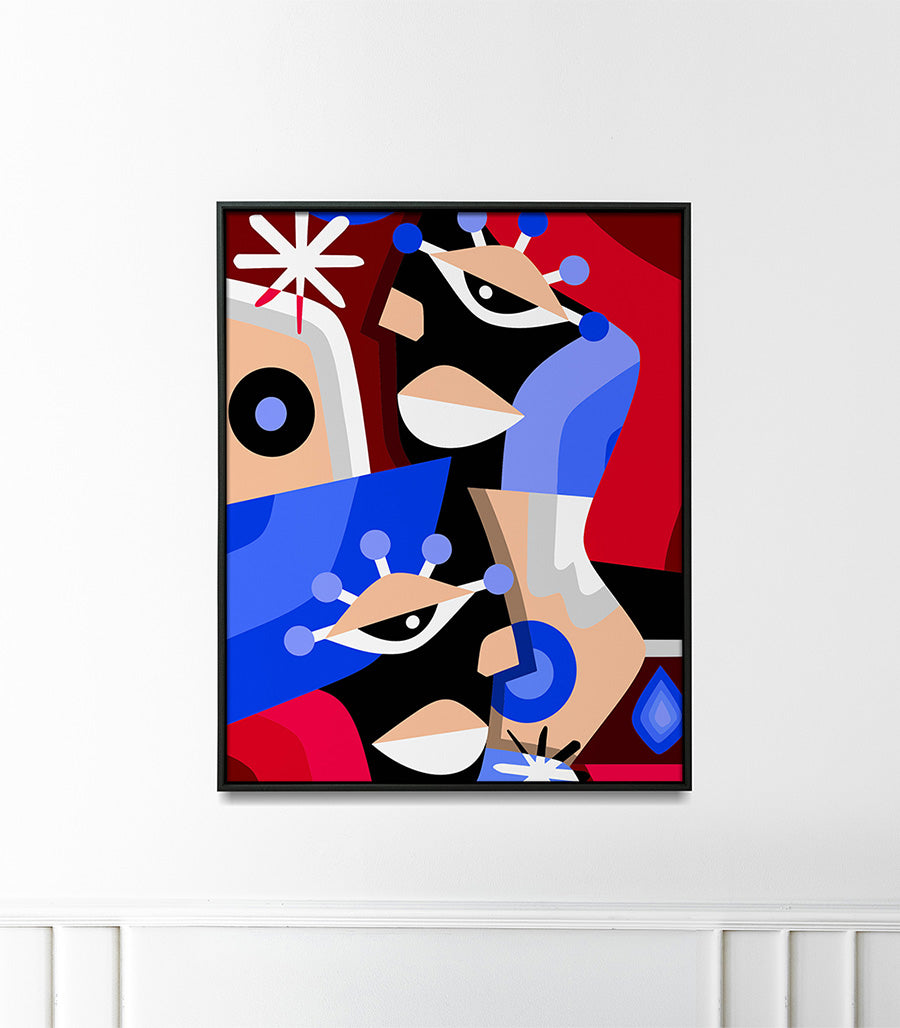 Tableau décoratif art cubisme renouvelé