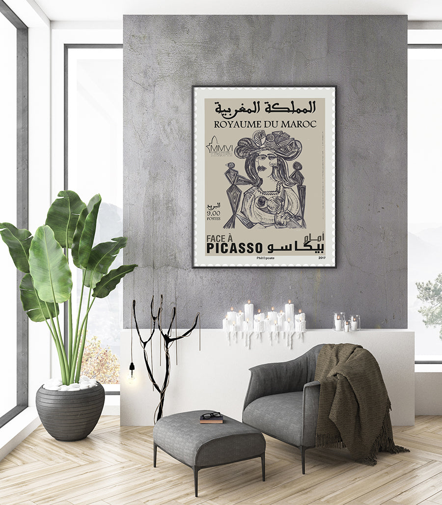 Timbre d'Art Cubiste Inspiré par Picasso