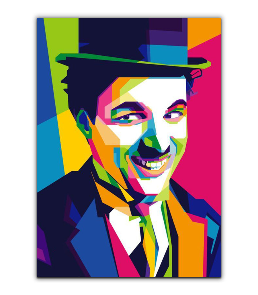 Tableau Décoratif de Charlie Chaplin en Pop Art