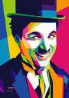 Tableau Décoratif de Charlie Chaplin en Pop Art