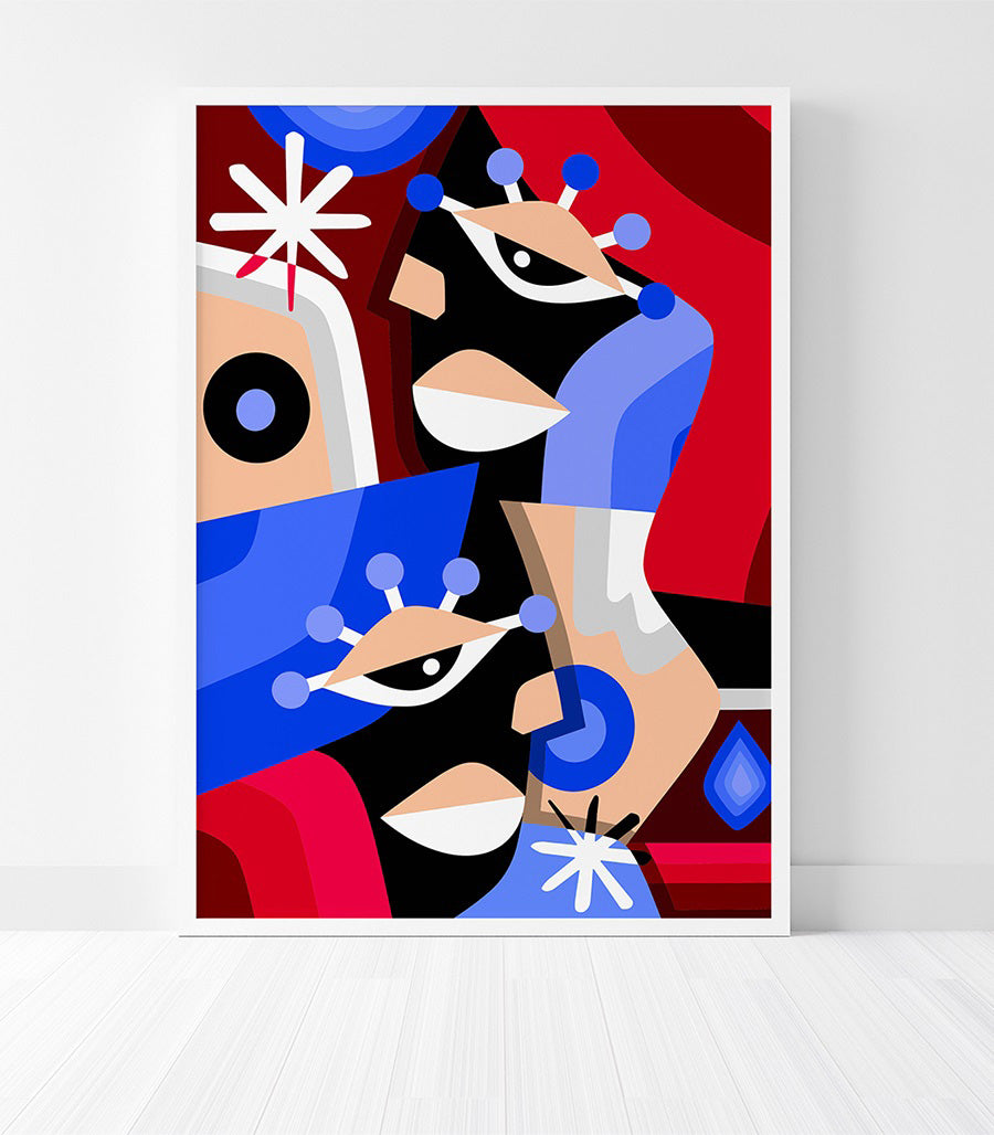 Tableau décoratif art cubisme renouvelé