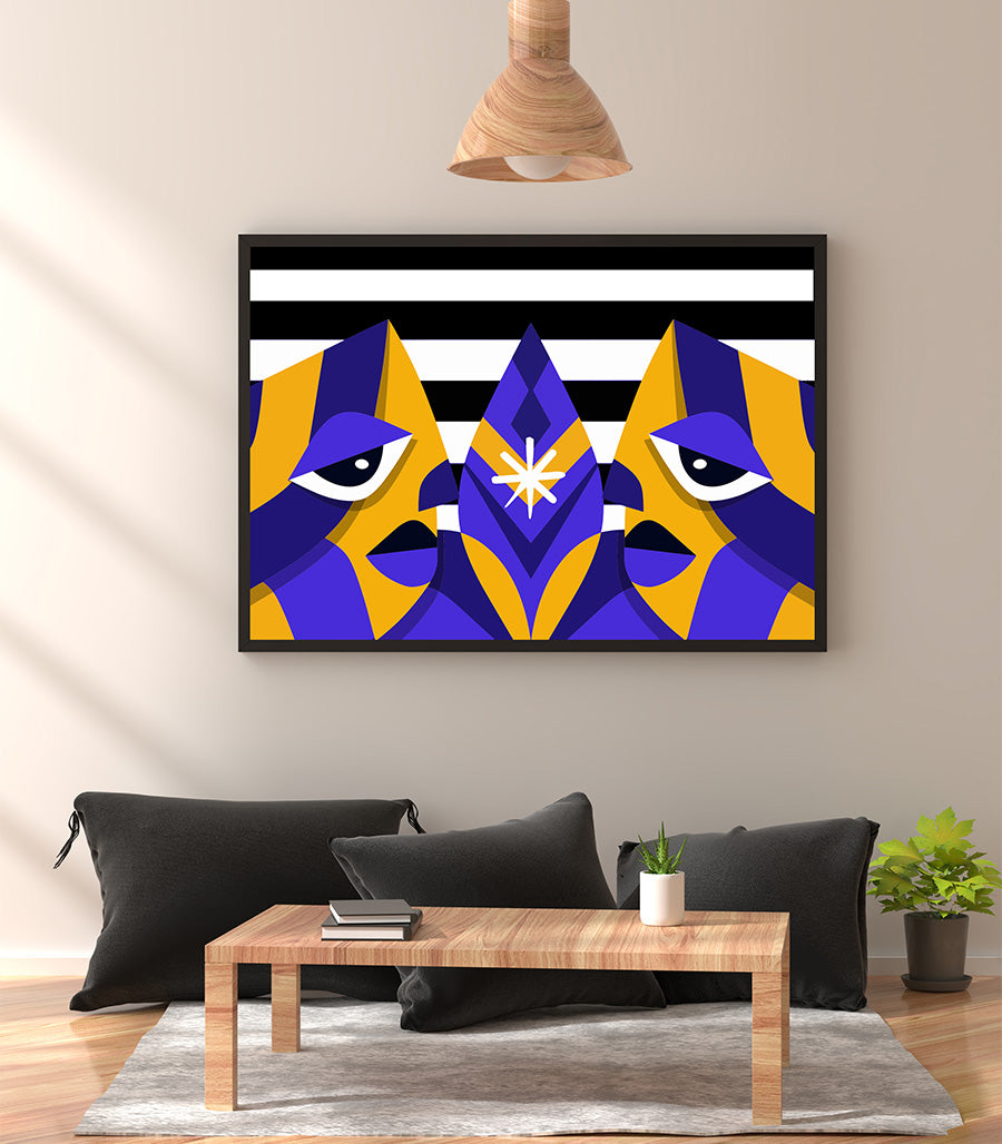 Tableau décoratif cubisme harmonie élégante