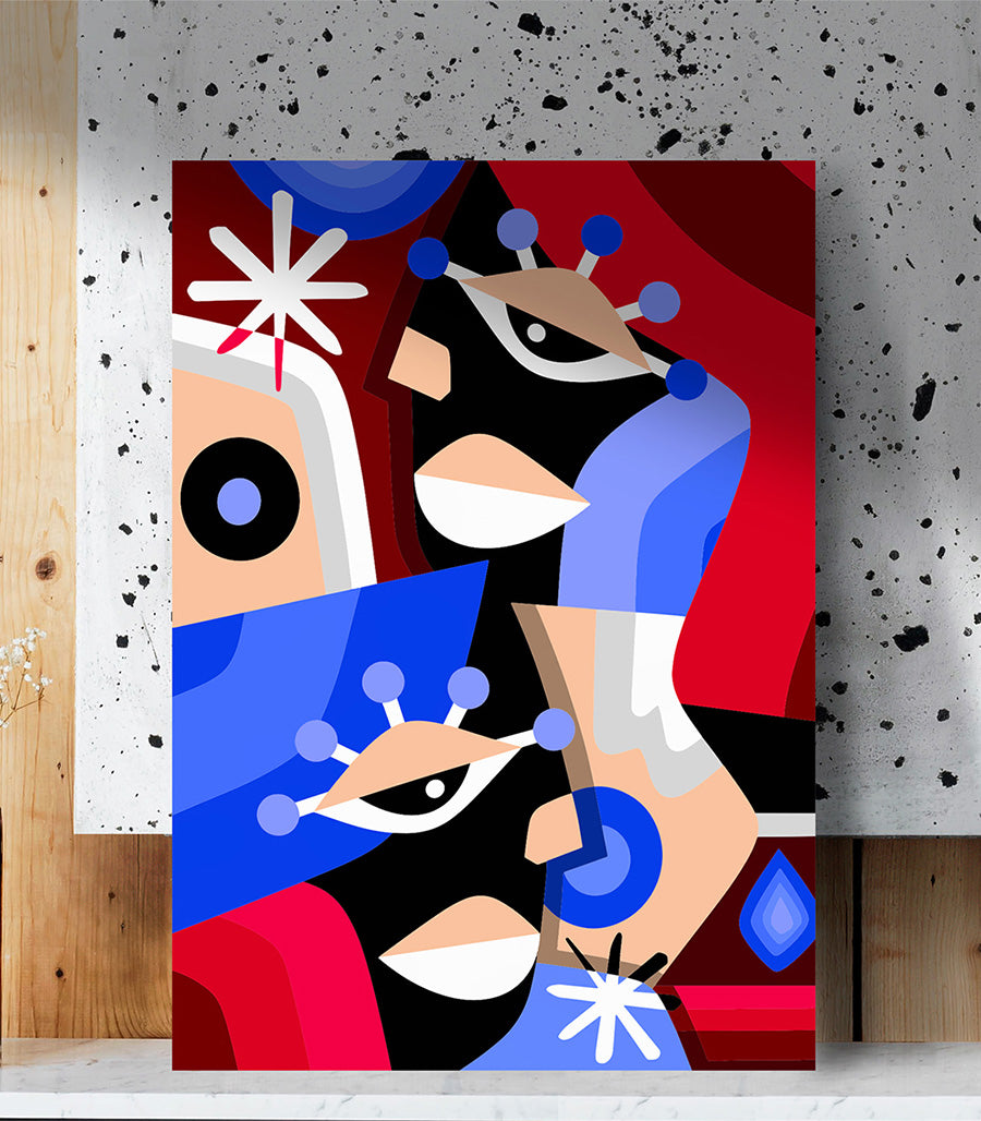 Tableau décoratif art cubisme renouvelé