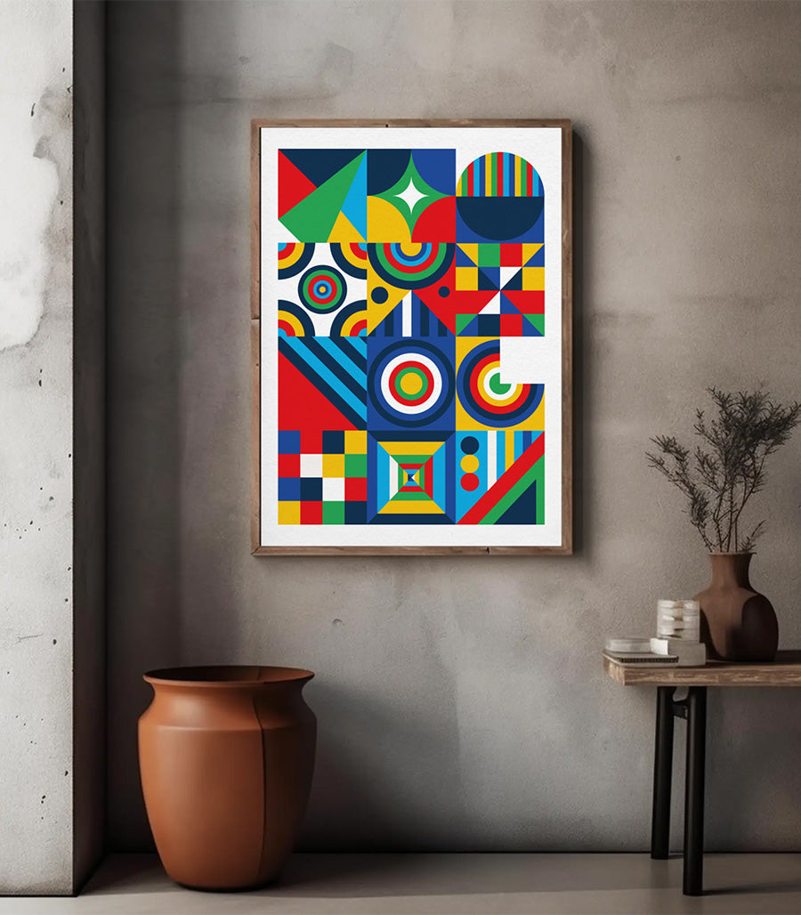 Tableau décoratif cubisme pour un salon moderne