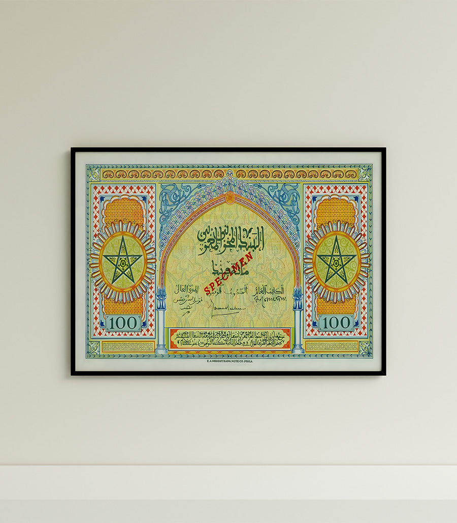 Tableau décoratif Specimen de Cent Francs