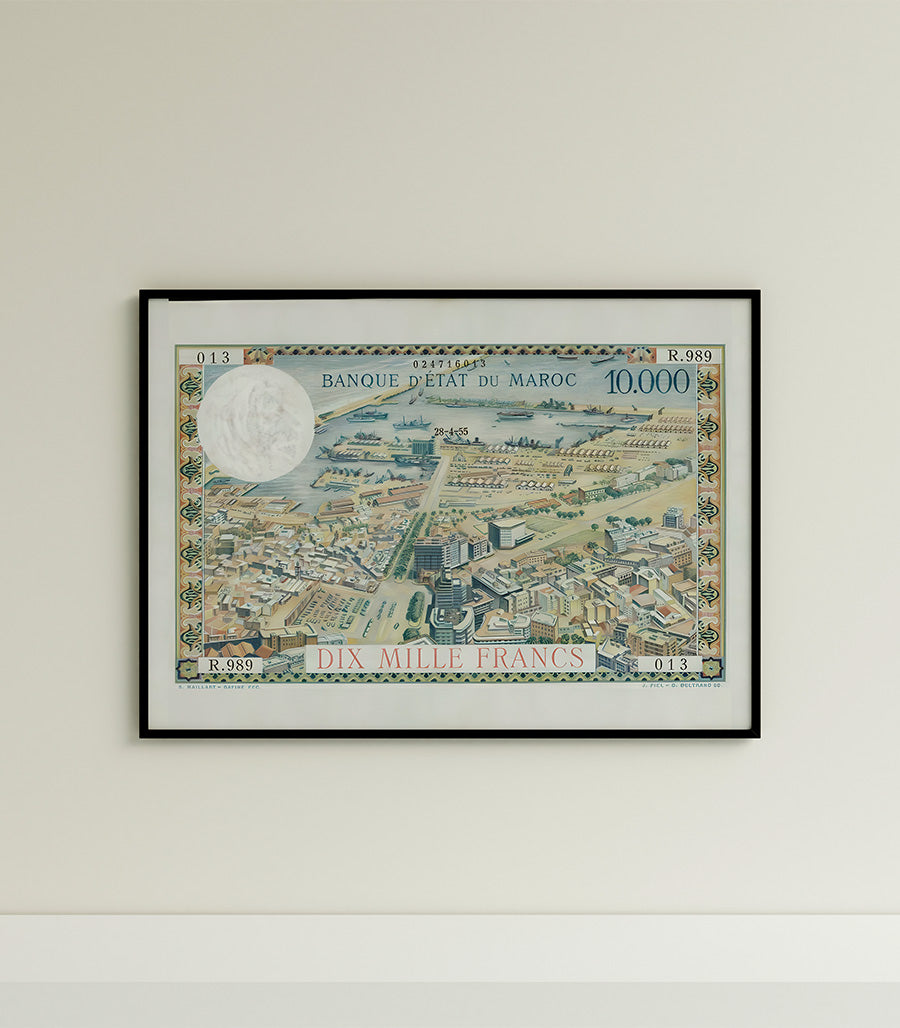 Tableau décoratif Dix Mille Francs Marocains