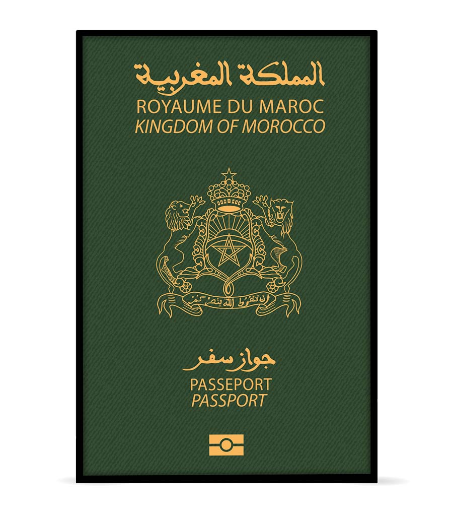 TABLEAU DÉCORATIF  Moderne De Passeport Marocaine
