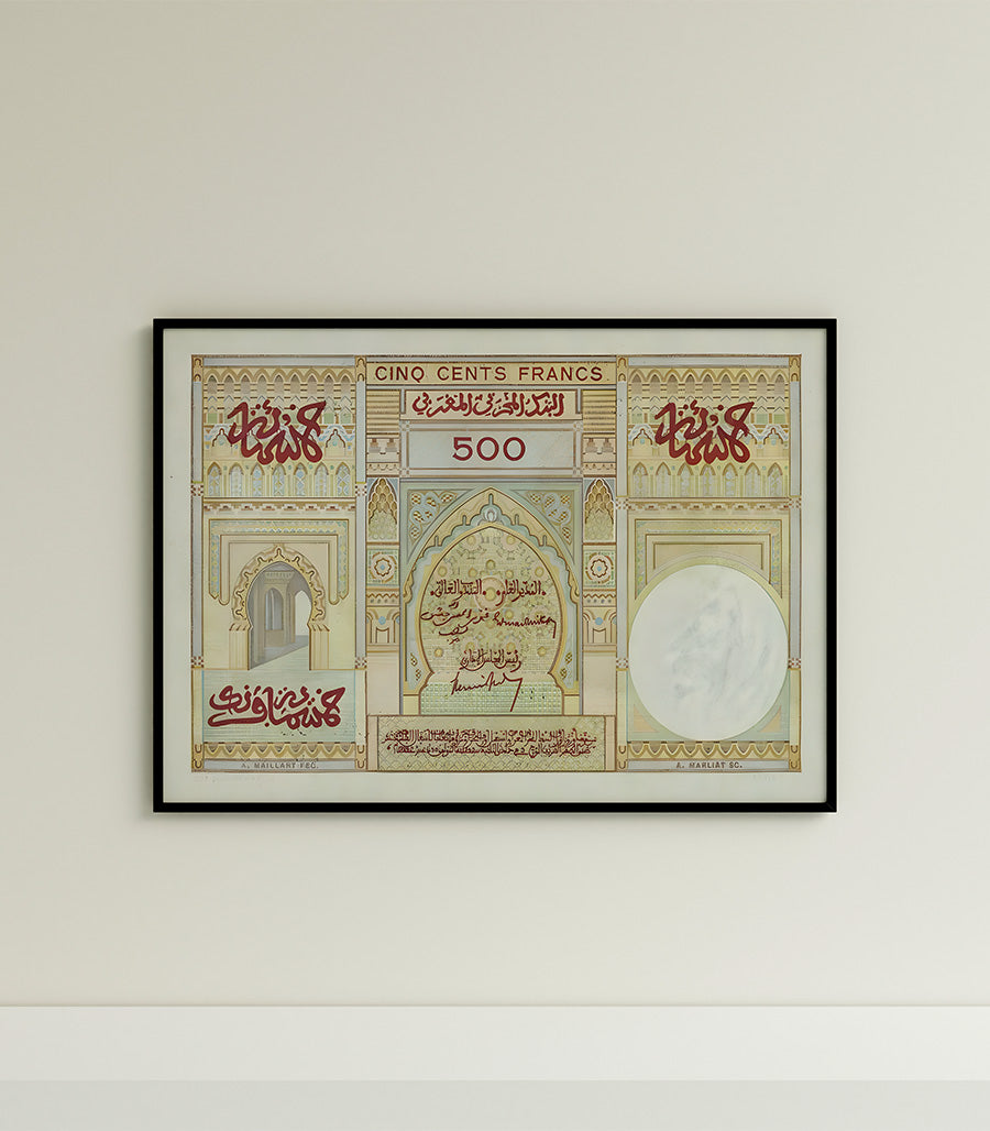 Tableau décoratif Cinq Cents Francs