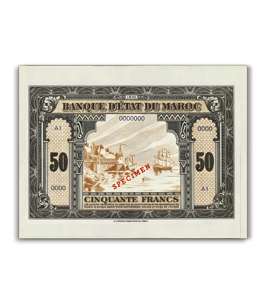 Tableau décoratif Spécimen de Cinquante Francs