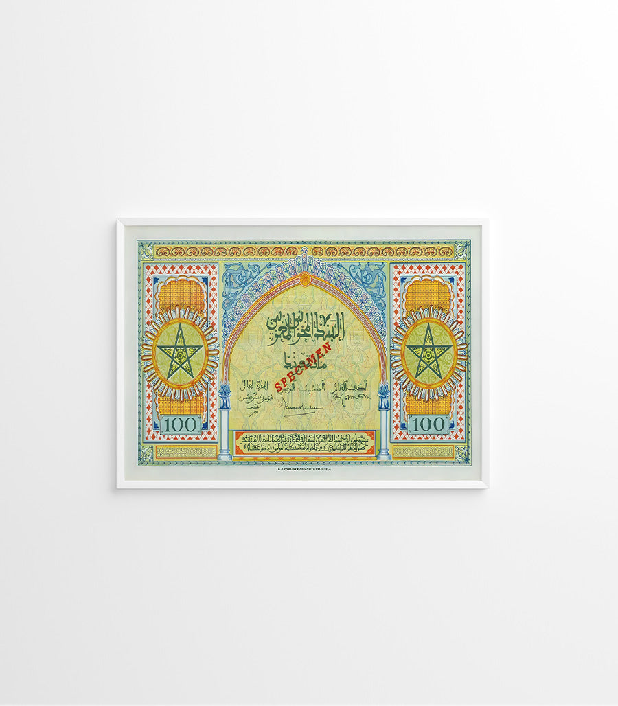 Tableau décoratif Specimen de Cent Francs