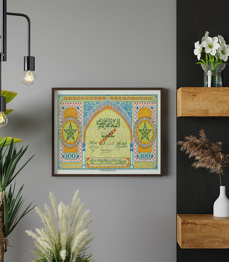 Tableau décoratif Specimen de Cent Francs