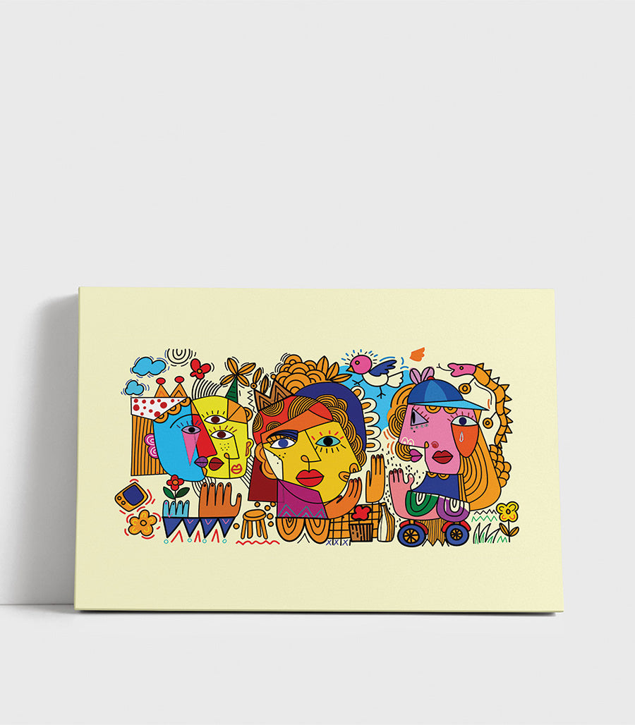 Tableau décoratif modernité cubiste éclatante