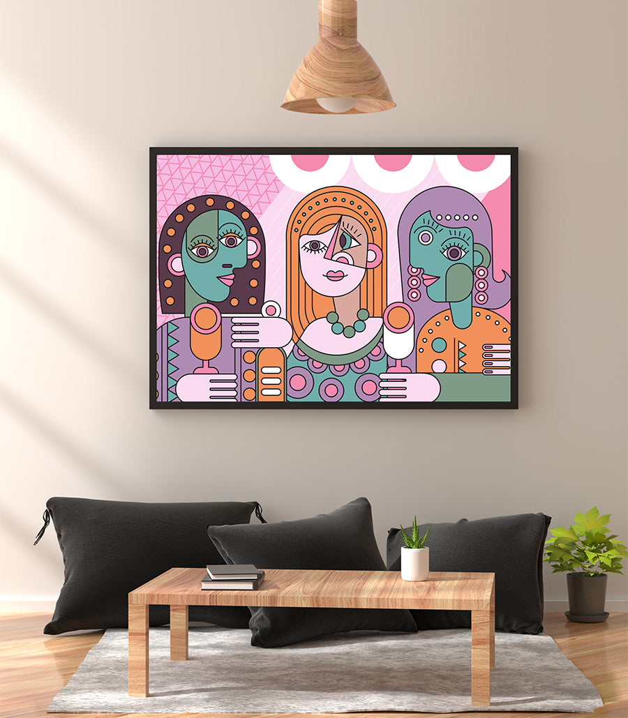 Tableau décoratif art moderne de cubisme