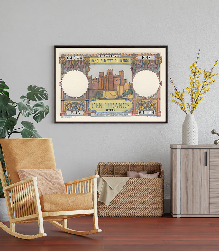 Tableau décoratif Billet de Cent Francs