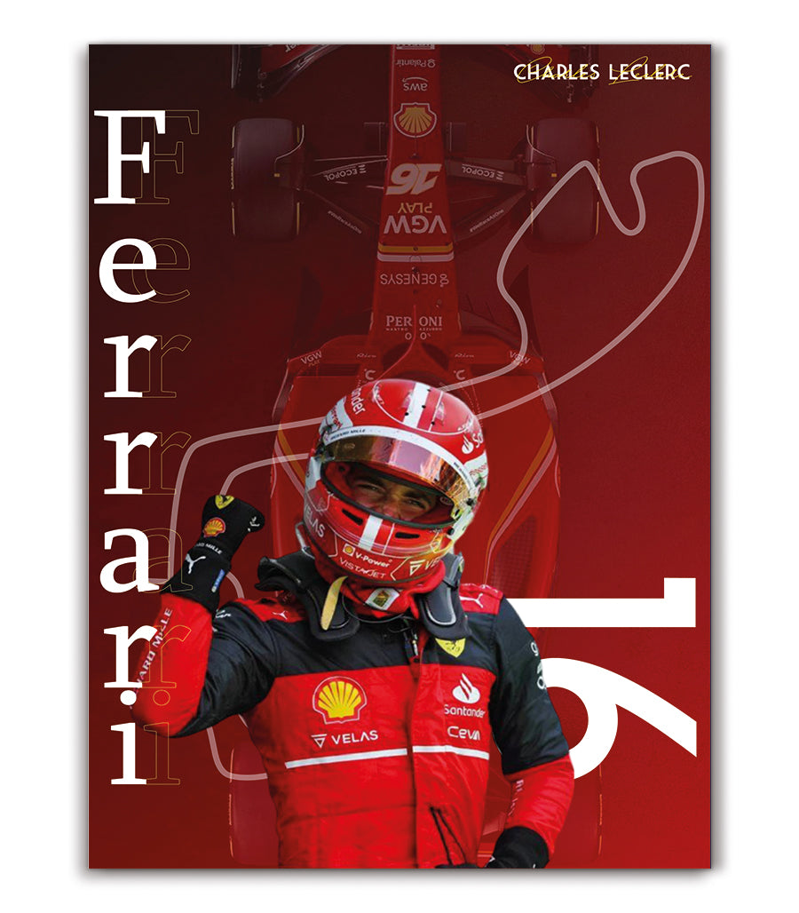 Tableau Décoratif - Charles Leclerc et l’Esprit Ferrari