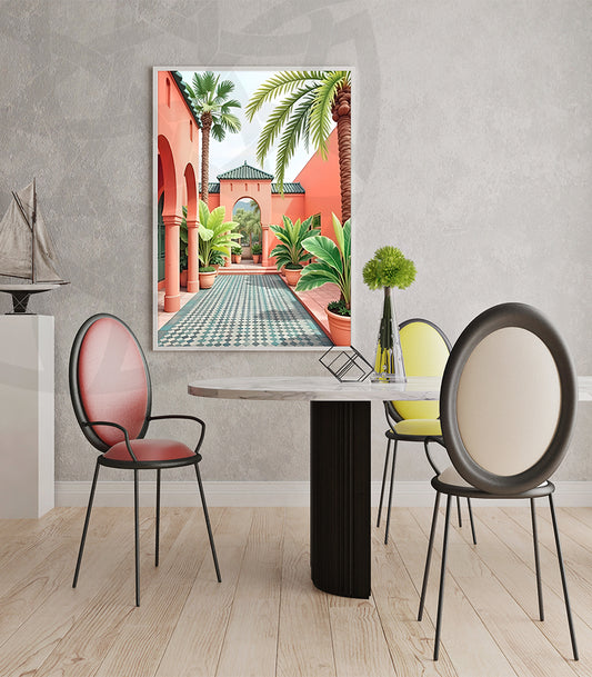 Tableau Décoratif : Le Jardin Secret Médina Marrakech