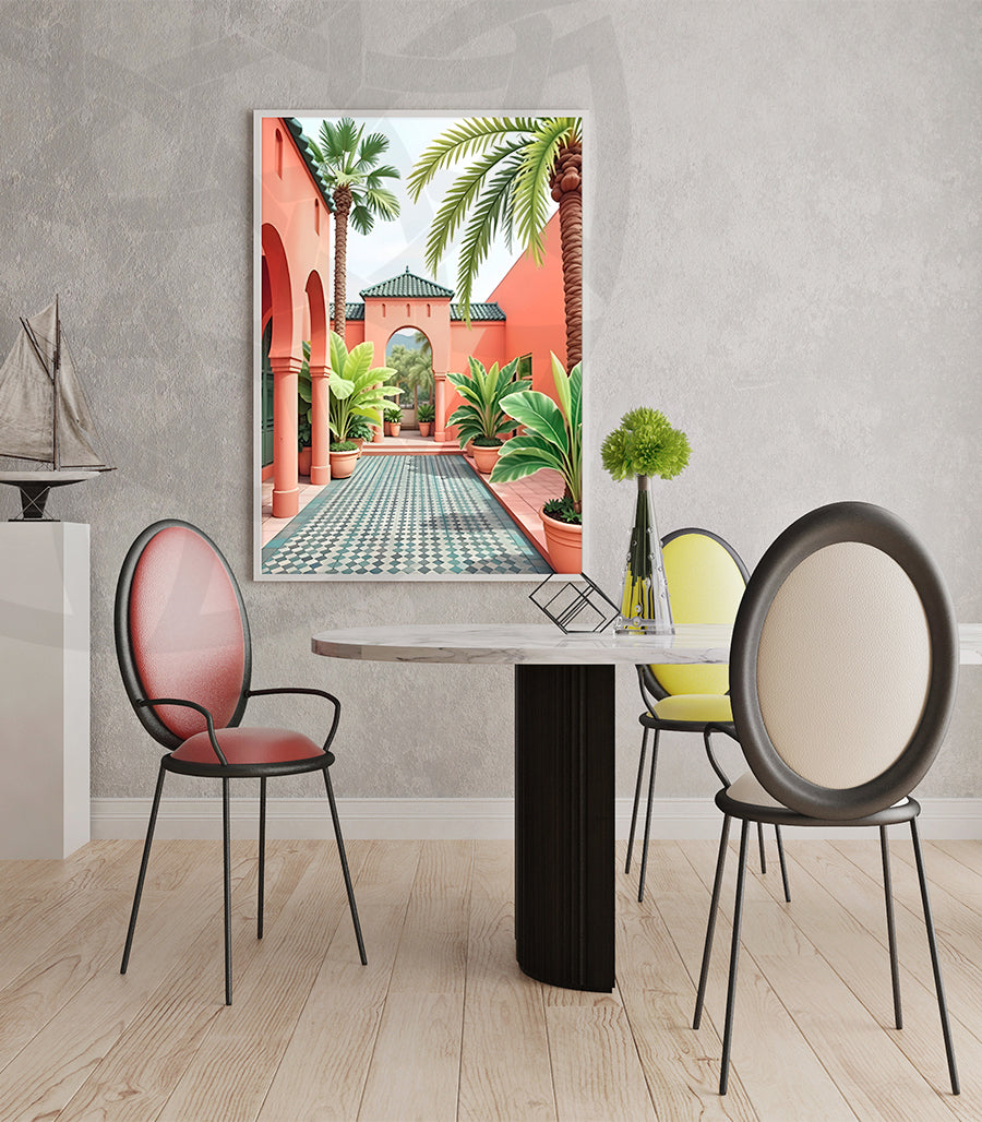 Tableau Décoratif : Le Jardin Secret Médina Marrakech