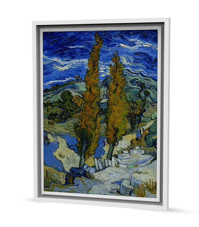 Tableau Décoratif Cypres sous le Ciel Azur