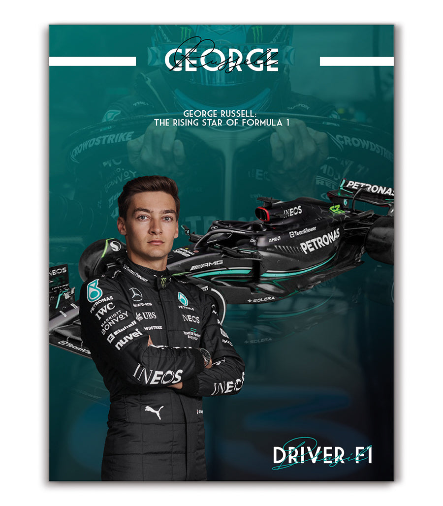Tableau Décoratif - George Russell et l'Étoile Montante de la F1