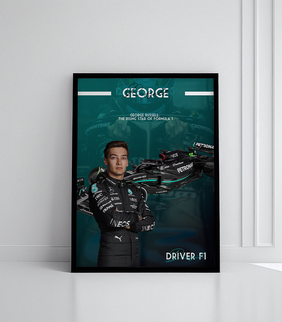 Tableau Décoratif - George Russell et l&#39;Étoile Montante de la F1