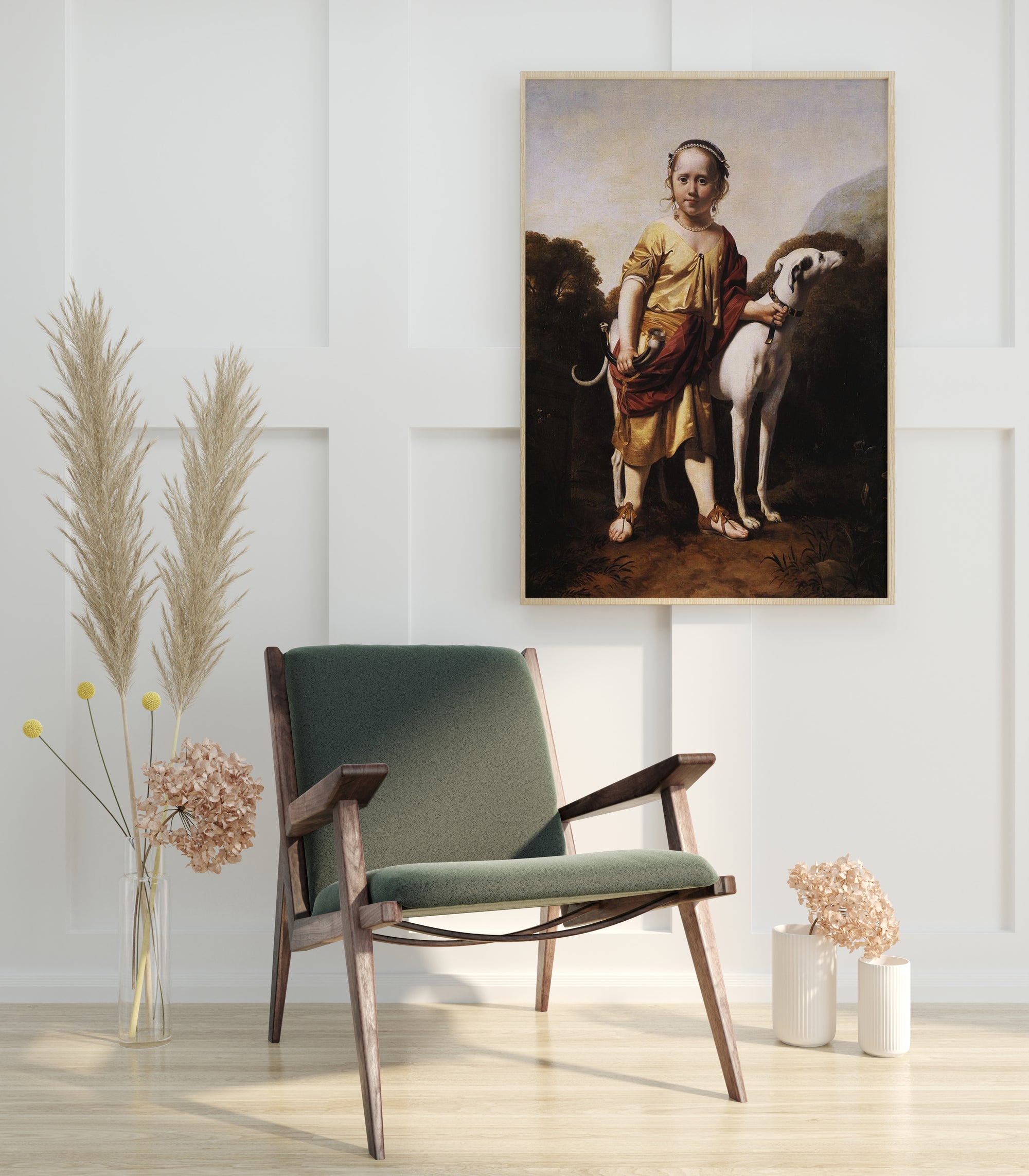 Tableau Décoratif Le Jeune Berger et Son Fidèle Compagnon