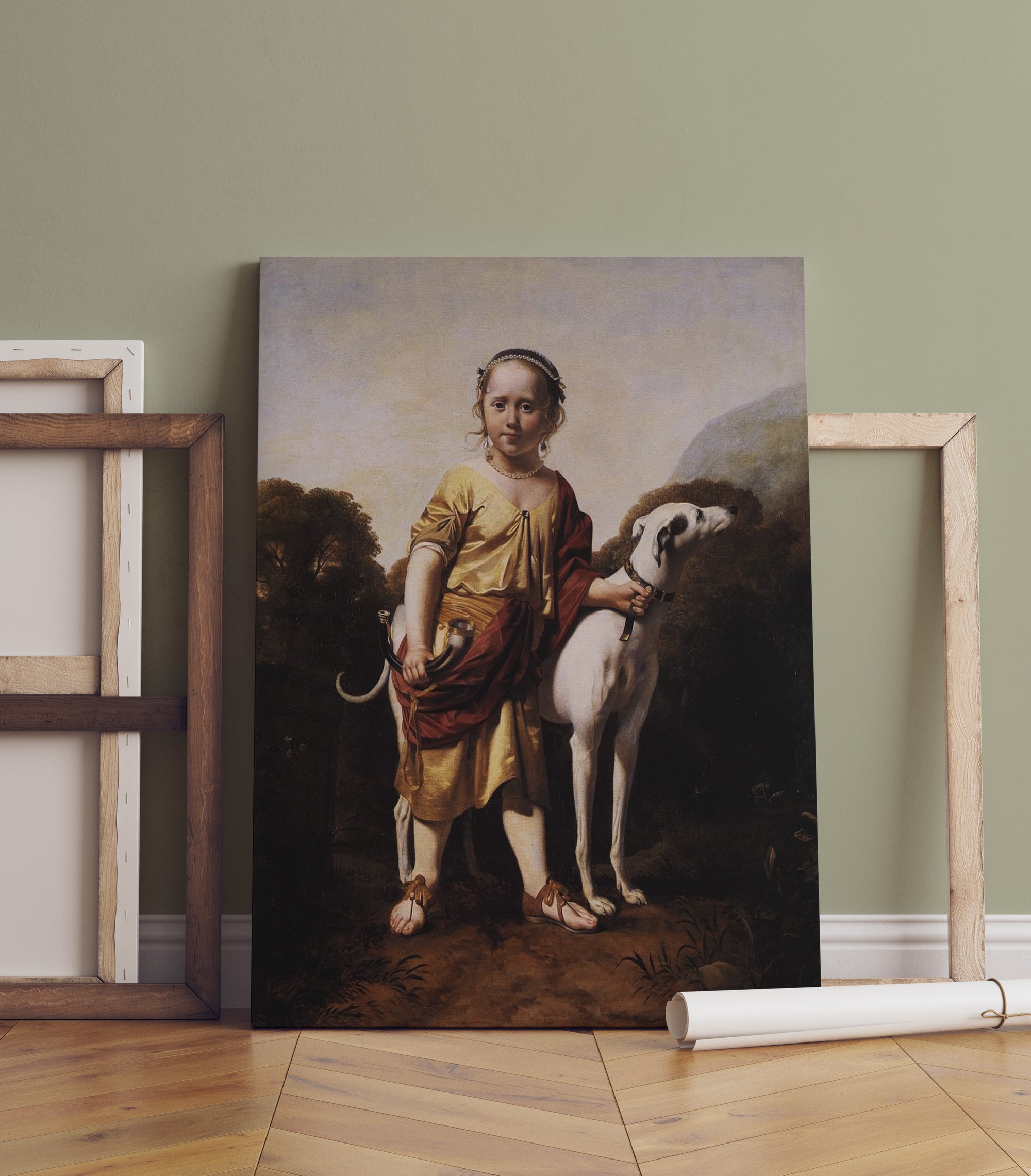 Tableau Décoratif Le Jeune Berger et Son Fidèle Compagnon