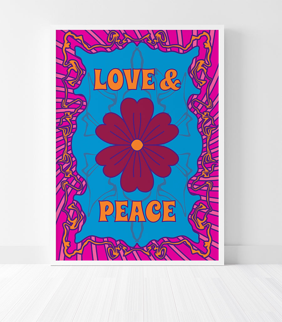 Tableau Décoratif - Love &amp; Peace Vintage