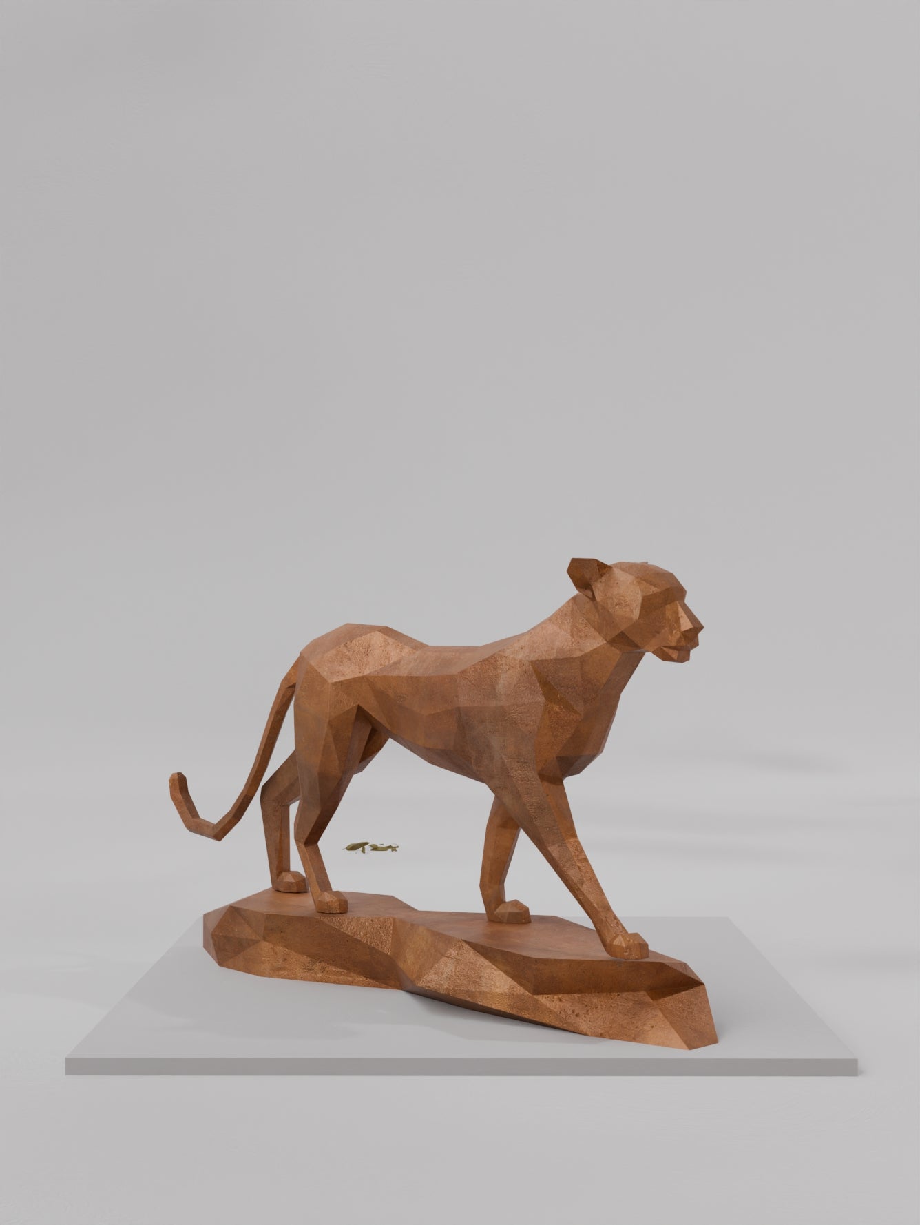 Sculpture Guépard Style Polygone