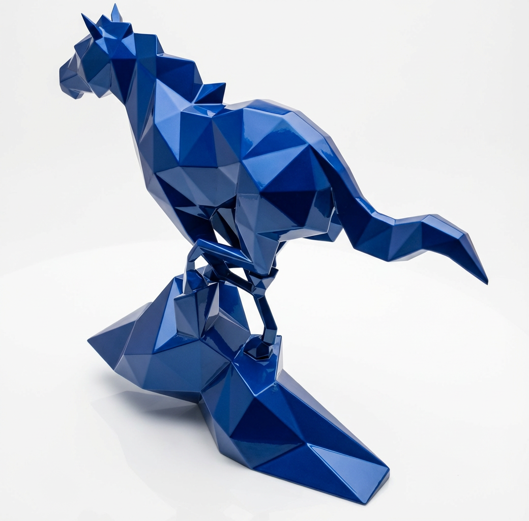 Grande Sculpture Cheval Polygone