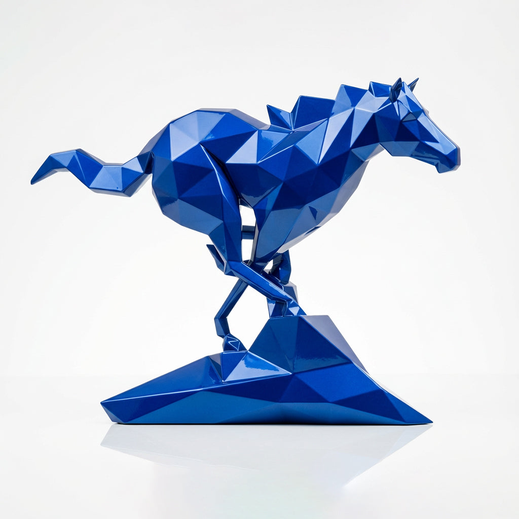 Grande Sculpture Cheval Polygone