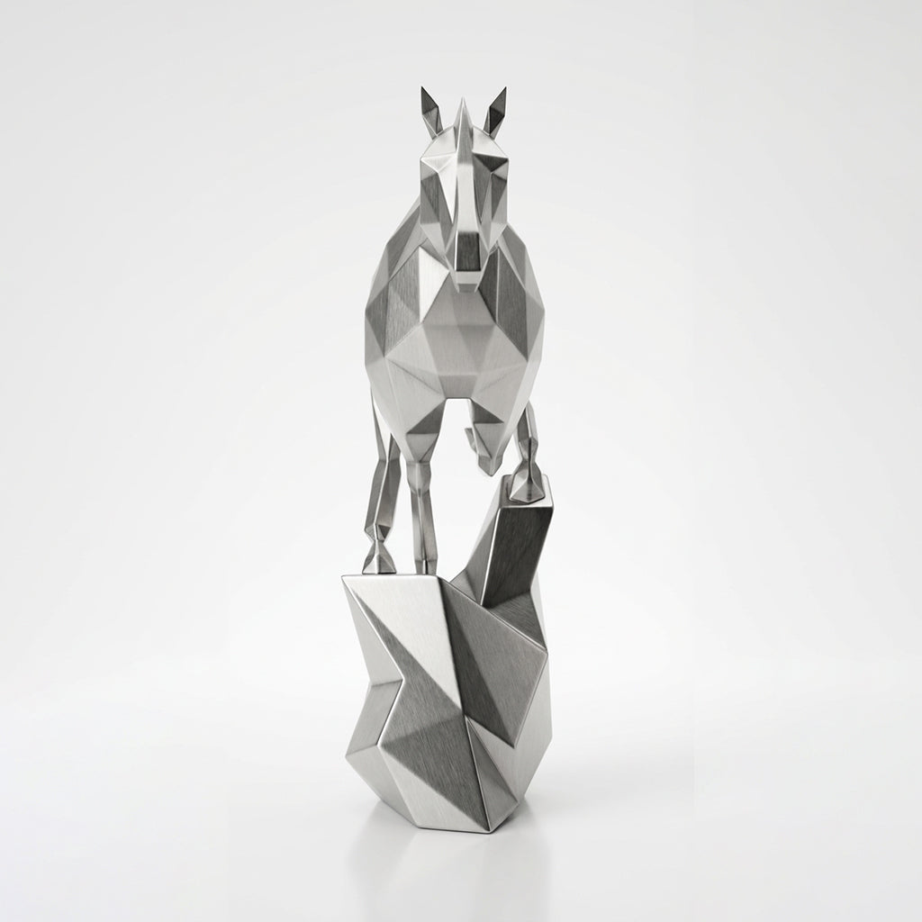 Grande Sculpture Cheval Polygone