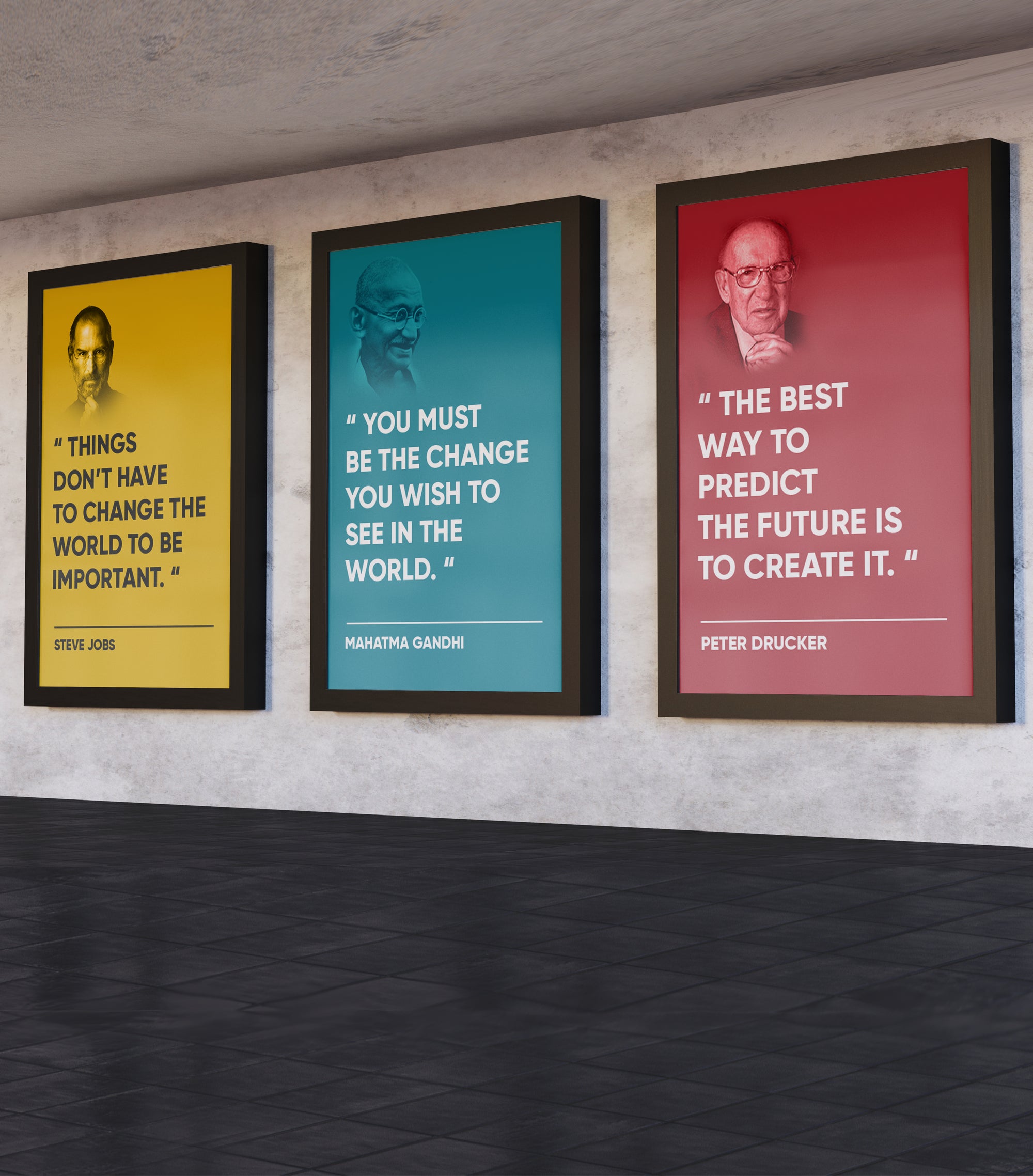 Tableau Décoratif Moderne Triptyque de Sagesse Moderne