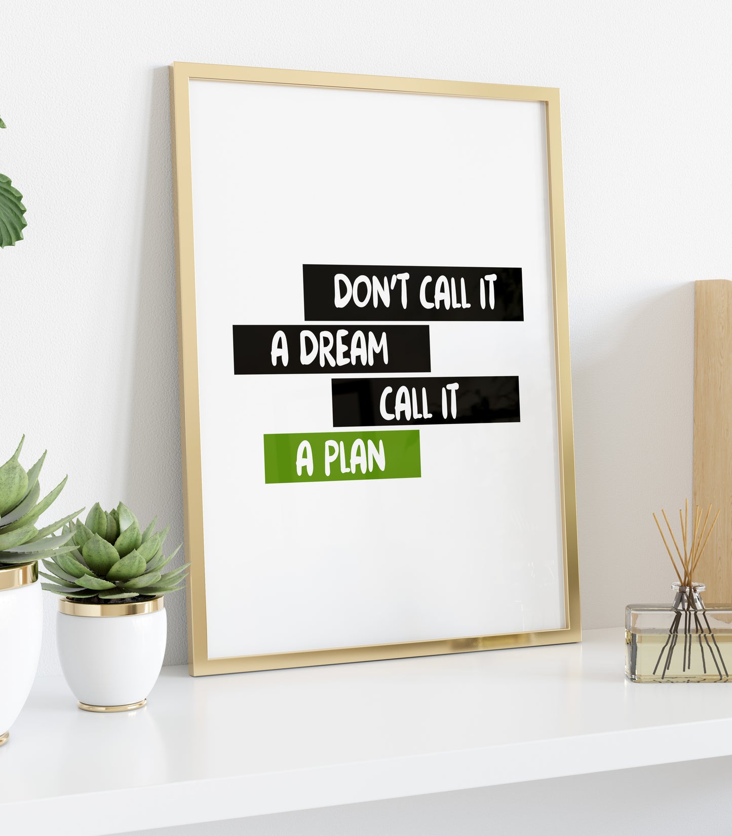 Planifiez votre Succès Tableau Décoratif Moderne