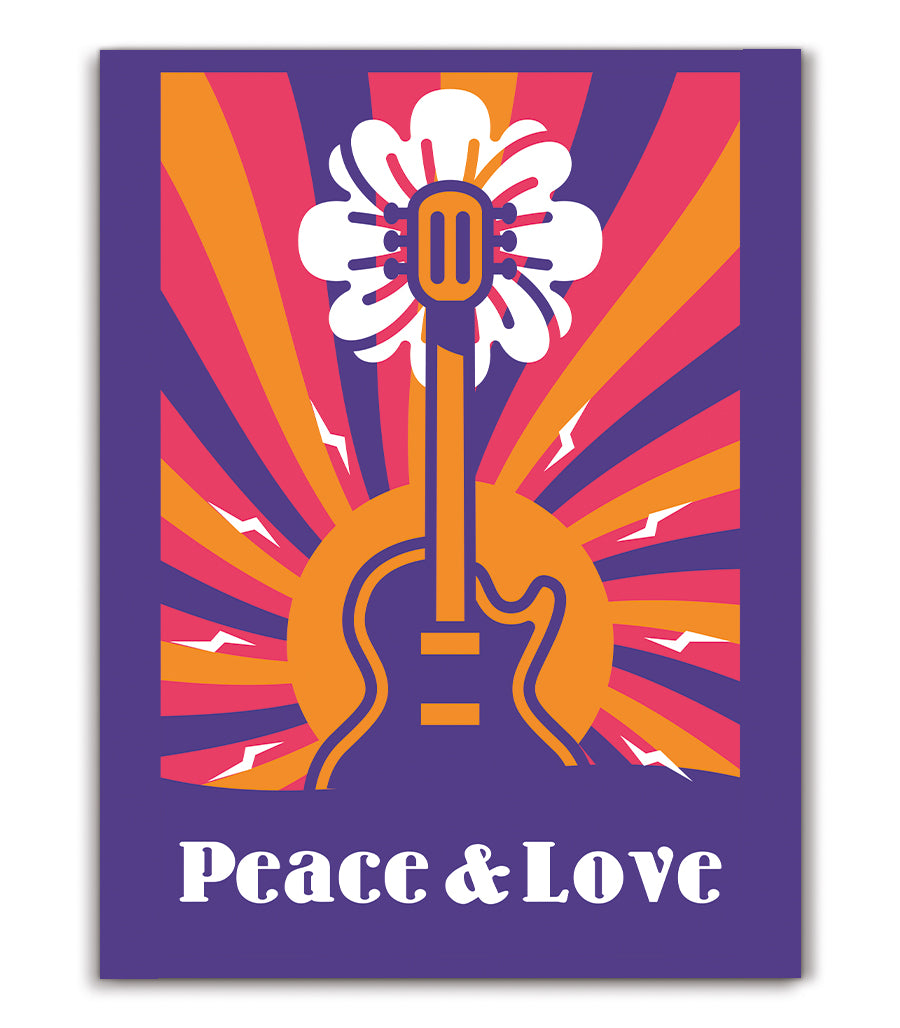 Tableau Décoratif - Peace & Love Sunset