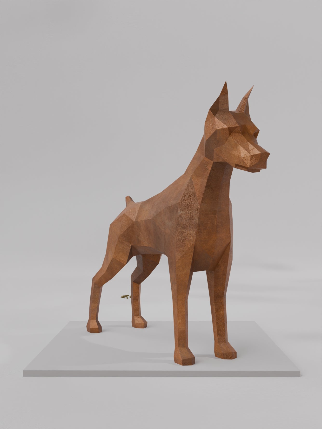 Sculpture Doberman – Design Polygone Angulaire