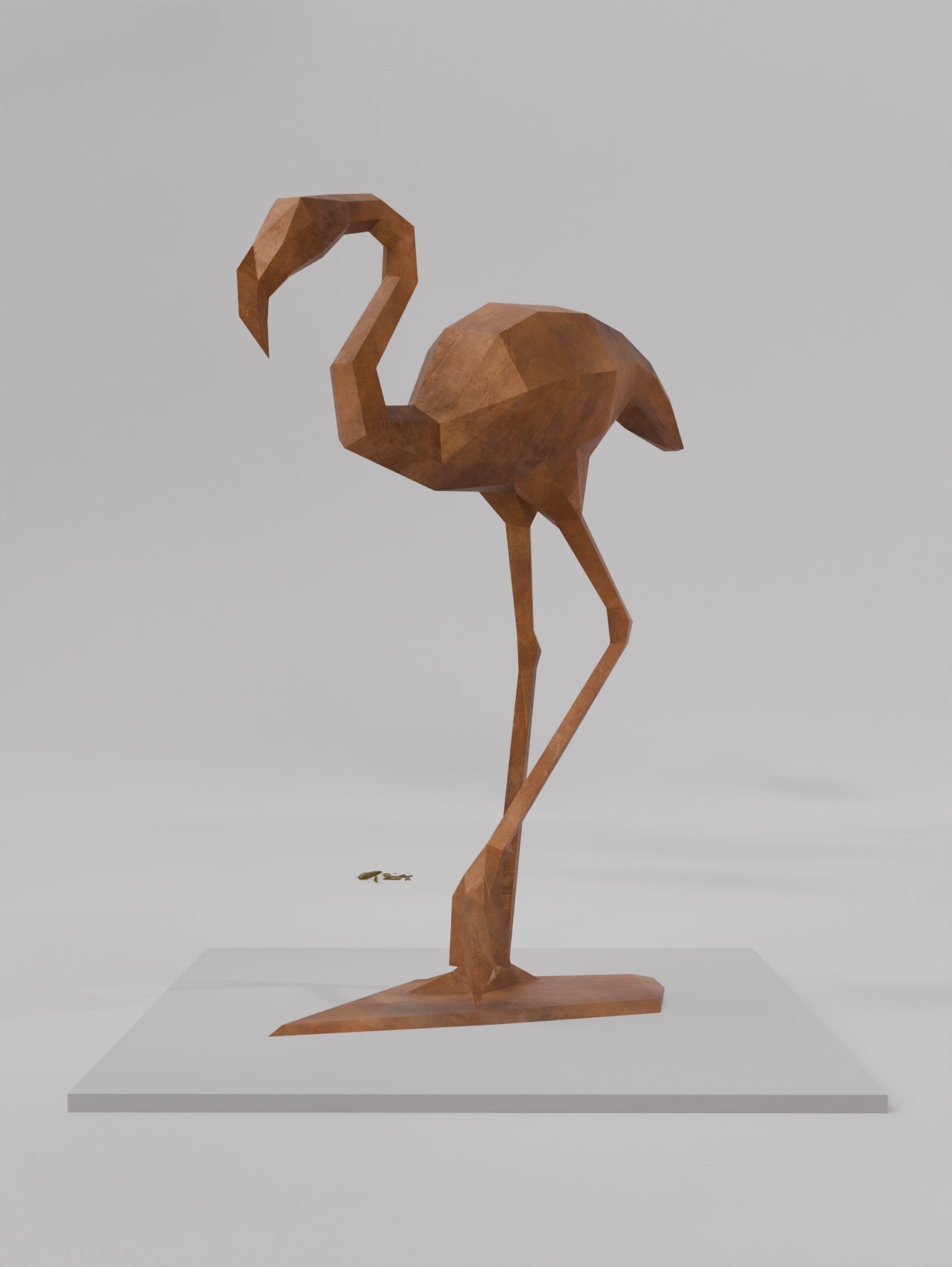 Sculpture Flamant – Légèreté Sculpturale en Design Polygone