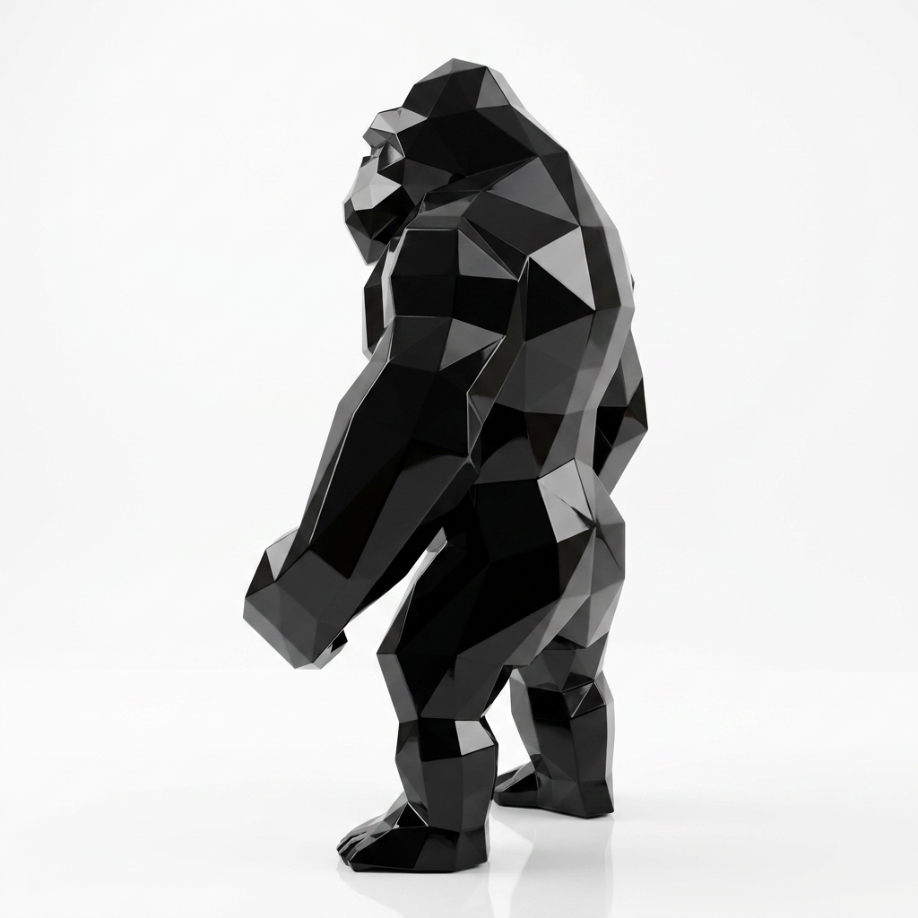 Petite Statue géométrique de gorille