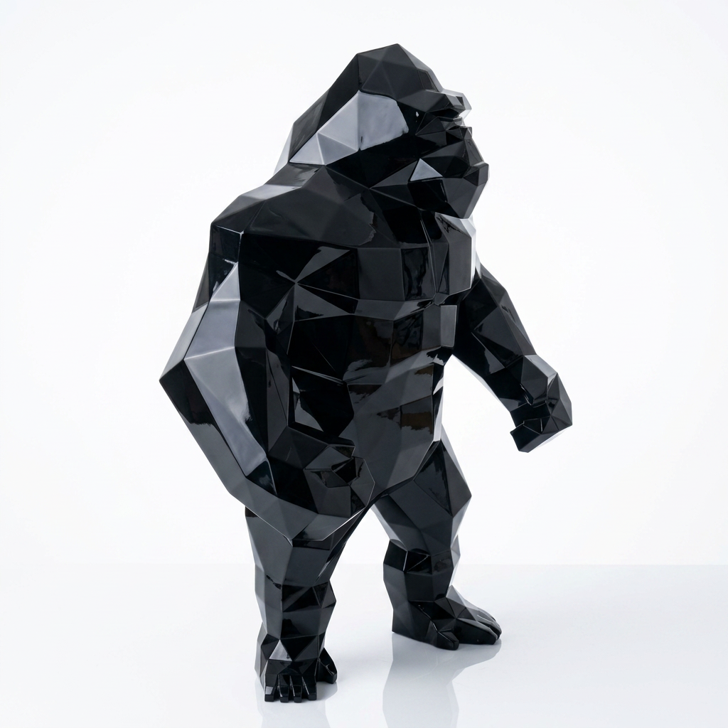 Petite Statue géométrique de gorille