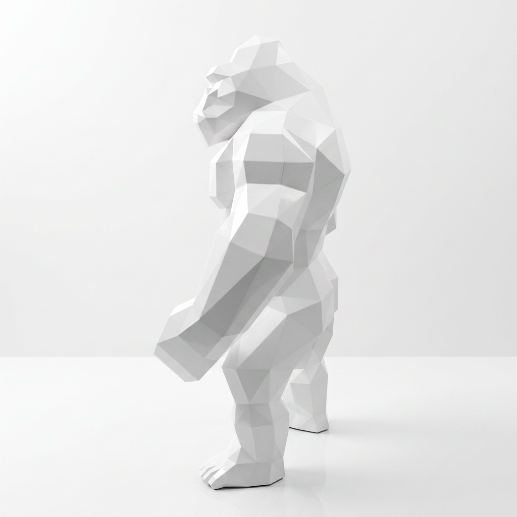 Petite Statue géométrique de gorille