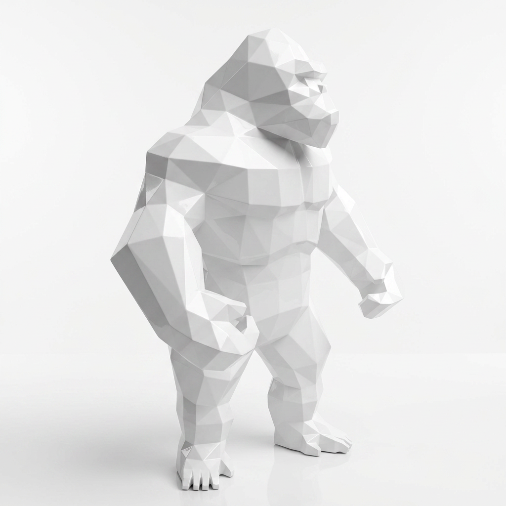 Petite Statue géométrique de gorille