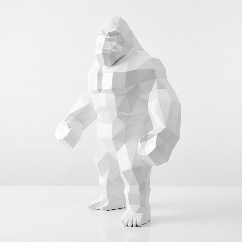 Petite Statue géométrique de gorille