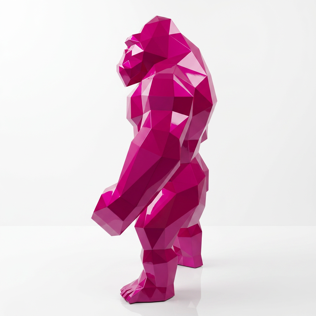 Petite Statue géométrique de gorille